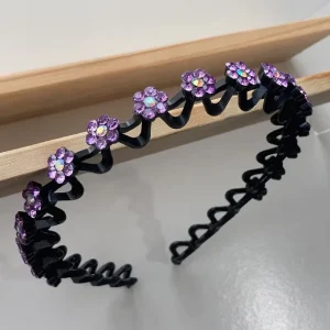 Non Slip Rhinestone Hairbands Elastic Flower Fashion Pearl Women Hair Hoop Bands Headband Bezel Girls Hair Accessories Headdress