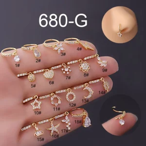 Nose Piercing Jewelry Gold Plated Bulk Nose Hoops for Women Trendy Nose Rings for Gifts