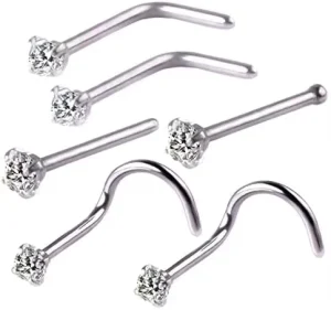 Nose Piercing Planet Nose Rings L Bend Stainless Steel Nose Stud Ring Body Jewelry