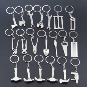 Novelty Mini Shovel Keychains Metal Spade Keyrings for Promotion Tool Key Chains Keyfob 3D Shovel Metal