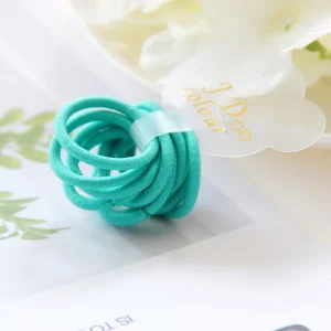 Nylon 2.5MM 10Pcs set Kids Thumb Hair Tie 30 Colors High Elasticity Small Seamless Hair Ring for Girls Custom Logo