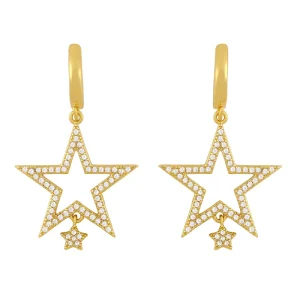 OBE Fashion Women Classic 18K Gold Plated Cubic Zirconia Stud Earrings for Anniversary