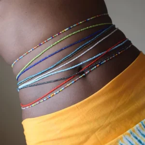 ODM OEM Handmade Colorful Bohemian Style Elastic Waist Rice Beads Belly Chain Fashion Jewelry Body Chain