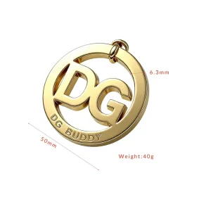 OEM Custom Eco Friendly Zinc Alloy Metal Logo Tag Gold Handbag Logo Plate Luxury Bag Brand Logo Charm Custom Metal Badge
