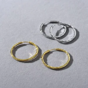 OEM Custom Jewelry Fashion Geometric Plain Circle Brass Plating 18k Gold Big Hoop Earrings for Women Jewelry Factory