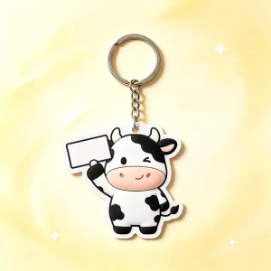 OEM Custom Logo 2D UV Printed Soft PVC Keychain Personalized Eco Friendly Waterproof Lightweight Scratch Resistant