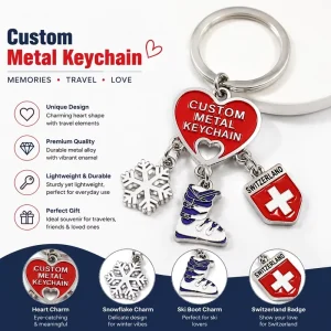 OEM Customized Design Metal Keychain Zinc Alloy Personalized Enamel Keyring Bag Charm for Promotional Gift Souvenirs