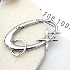 OEM Manufacturer Promotional Business Gift for Custom Logo Star Hooks Key Chains 3d Personalized Custom Carabiners Keychain