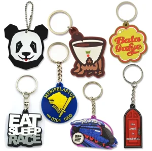 OEM ODM Manufacturer Personalized Custom Design 3D Silicone Rubber Keyring Anime Soft PVC Keychain