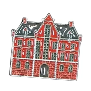 OEM ODM Metal Souvenir Badge Enamel Pin European Building Brooch Custom Artwork Available for Tourism & Promotional Giveaways