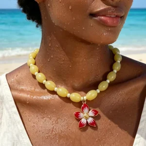 OEM ODM Multi Layer Beaded Necklace Floral Jewelry Set