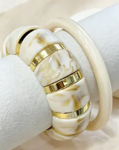 OEM ODM New Acrylic Resin Elastic Bracelet With Trendy Two-piece Bracelet for Women’s
