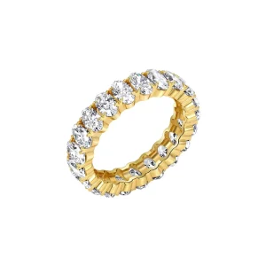 OEM ODM Service Mirror Polished Full Moissanite Band Secure Channel Stone Setting for Private Luxury Brand Inner Band Engraving