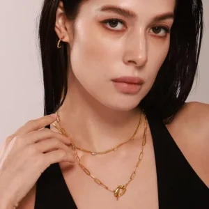 OT Clasp Square Unique Zircon Pendent Stackable Best Friend Simple Dainty Geometric Necklaces Women Fashion Jewelry for Party