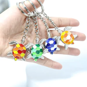 Ocean Animal Shape Metal Keychain Custom Logo Zinc Alloy Sea Creature Charm Key Ring Fashion Souvenir Gift