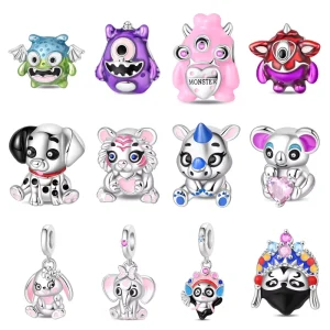 One Eyed Monster Rabbit Koala Charm Beads DIY Jewelry Making Accessories for Bracelet Necklace