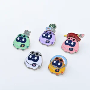 Original Cartoon Cute Flying Saucer Pin Creative Astronaut Rocket Spaceship Student Backpack Buckle Metal Enamel Brooch