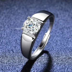 Original Design Fine Jewelry 925 Sterling Silver Silver Ring for Men Luxury Men’s Moissanite Wedding Ring Jewelry