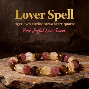 Original Design Flower Jewelry Stone European American Cross border Natural Crystal Unisex Yellow Crystal Tiger Eye Gift