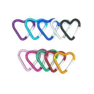 Outdoor Activities Heart Shaped Alloy Quick Carabiner Colored Aluminum Keychain Eco Friendly Bag Special Bag Parts Accessories