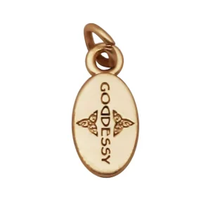 Oval Shape Jewelry Charms Customized Mini Necklace Tags Gold Logo Metal Pendant For Bracelet