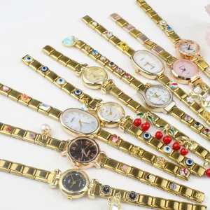 Oval Women’s Quartz Bracelet Watch European American Style Stainless Steel Band