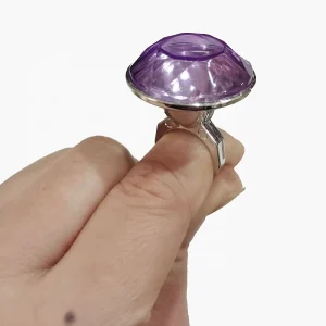Oversized Plastic Gemstone Ring Pretend Play Jewelry for Kids Party Favors & Dress Up Toys Kids Promotional Gifts Customized
