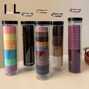 PL 20 PCS Box Hair Accessories Hair Rope Seamless Hair Rubber Bands Ponytail Holder for Women Girls