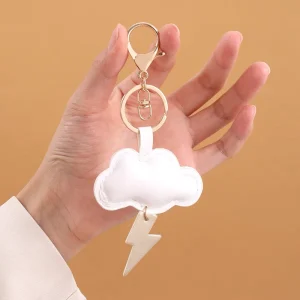 PU Cloud Lightning Keychain Minimalist Bag Charm
