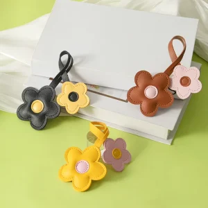 PU Five petal Flower Couple Keychain Pendant Bag Accessories Fashion Bag Charm Handbags Decoration Flower Keychains