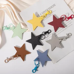 PU Leather Star Pendant Colorful Fashion Charm for Phone Keychain Watch Strap & Bag Travel Decor