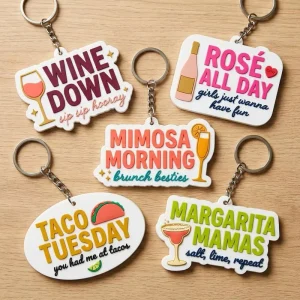 PVC Keychain Custom Soft Rubber Logo 3D Keyring Print Personalized Gift Bulk Promotional Manufacturer Fast Delivery