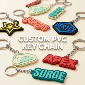 PVC Keyring Custom Logo Soft Rubber Keychain 2D 3D Personalized Design Bulk Promotional MOQ Free Sample