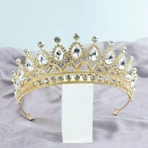 Pageant Bridal Hair Accessories Colorful Baroque Birthday Crown AB Rhinestone Hair Crown