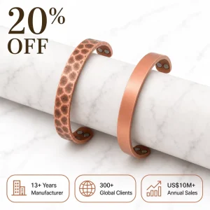 Pain Relief Healing Women Men Classic Adjustable Bracelet Jewelry Custom 99.99% Pure Copper Magnetic Bangle