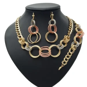 Pakistani Designer Gold Plated Nigerian Jewelry Set