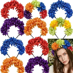 Party Decorations Mexican Skull Flower Crown Day of the Dead Hair Accessories For women