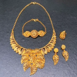 Party Gift Wedding Copper Alloy Gold Plated Anniversary Engagement Fashion New Arrivals Popular Jewelry Set
