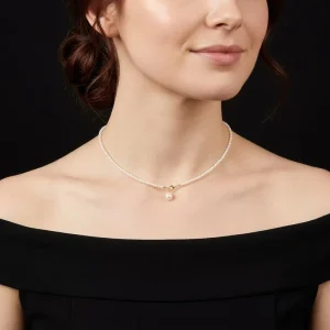 Party Statement Pearl Necklace Exaggerated Flower Pendant Baroque Pearl Chain Bold Fashion Accessories