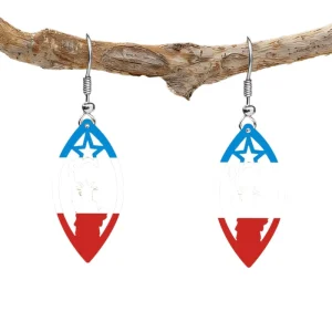 Patriotic Acrylic Cutout Earrings 4th of July Jewelry