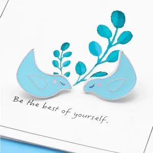 Peace Dove Blue Pigeon Bird Enamel Pins Animal Brooches