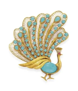 Peacock Brooches Pin Luxury Jewelry Fashion Jewelry Brooches Supplier