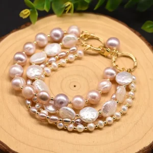 Pearl Bracelet Copper Expandable Casted Round Bead Retro Wear For Lover Gift Accessory