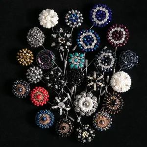 Pearl Brooch Handmade Beaded Unisex Brooch Pin High-end Fashion Clothing Accessories