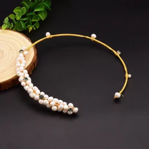 Pearl Choker Necklace Freshwater Pearl Design for Women Elegant Style Daily Casual Party Fashion Jewelry