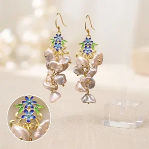 Pearl Earrings for Women Freshwater Pearl Stud Style Lightweight Comfortable