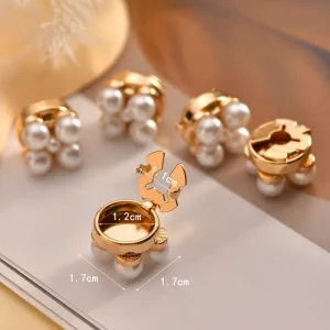 Pearl Fower Clip Button for Shirt Decorative Cover Cufflinks Button Flower Clip Button LSCB203