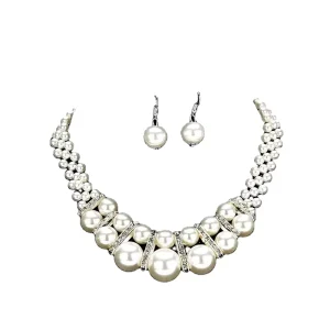 Pearl Jewelry Set Elegant Fashion Jewelry Women Daily Wear Chic Accessory