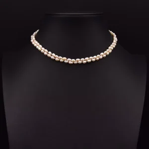 Pearl Necklace Baroque Freshwater Pearl Flower Pendant Gold Plated Chain Luxury Party Fashion Accessories Pearl Necklace
