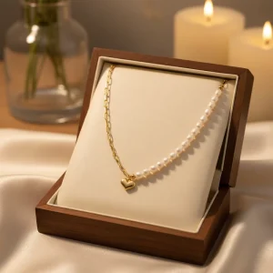Pearl Necklace Short Collarbone Chain Flower Design Alloy Cool Style Party Travel Accessories